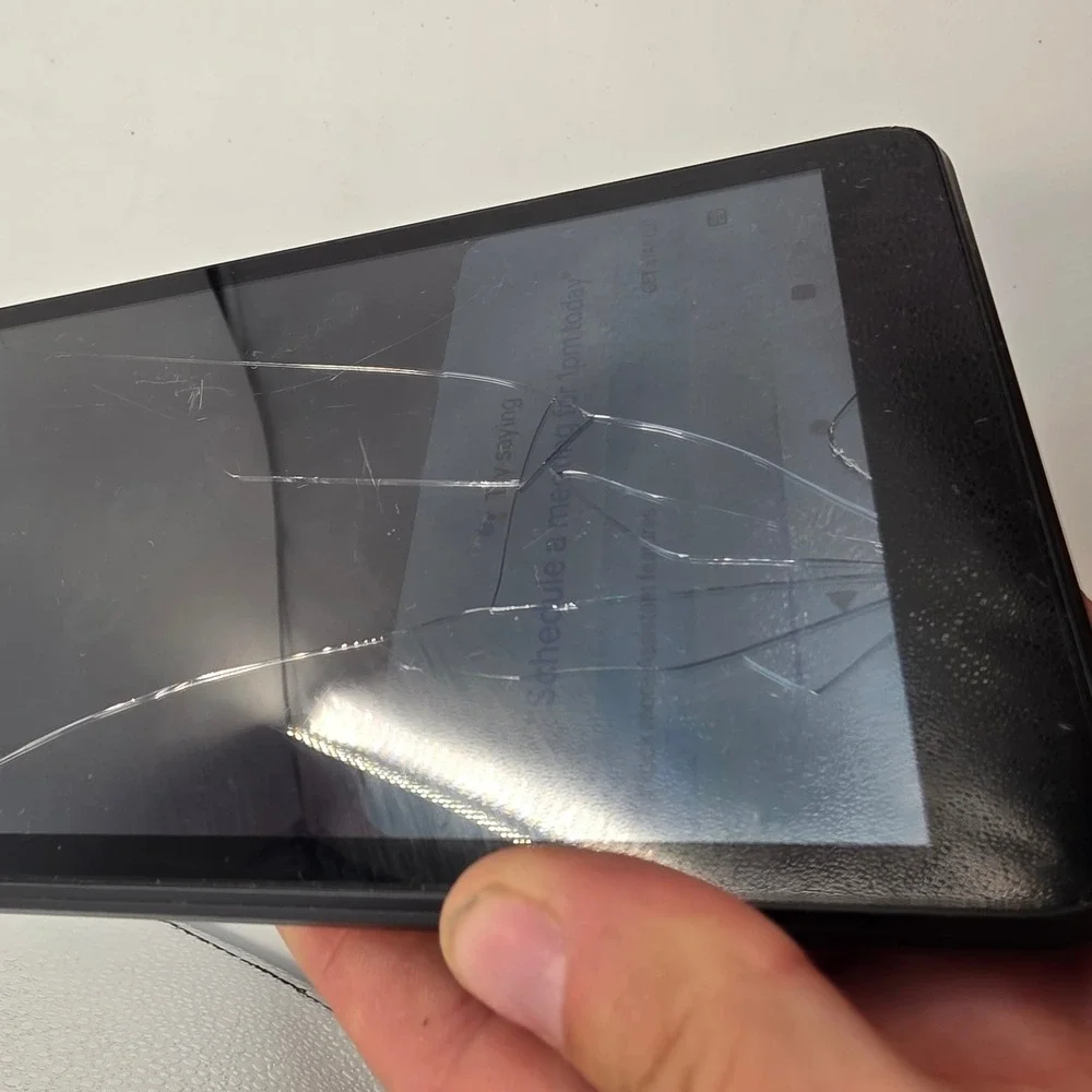 BLU‎ M8L Android Tablet 8 inch Display Black Cracked Screen For Parts Repair O5